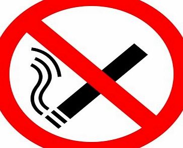 PROFILESIGNS.CO PACK OF 24 NO SMOKING SIGNS - SELF ADHESIVE STICKER/LABEL SIZE APPROX 75MM, SCREEN PRINTED MADE BY PROFILE SIGNS