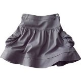 Promod Mini price flared skirt in cotton gaberdine grey 102