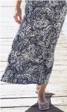 Promod Penny Plain - Navy 14long Batik Print Skirt