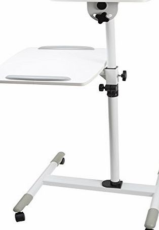 Proper Adjustable Trolley for Laptop and Projector - White