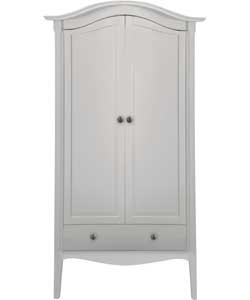 Provence 2 Door 1 Drawer Wardrobe - White
