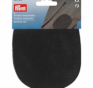 Prym Iron On Patches, Black Leather