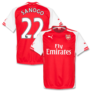 Puma Arsenal Home Sanogo Shirt 2014 2015