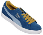 Puma Clyde Script Blue/Yellow Suede Trainers