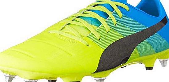 Puma evoPOWER 2.3 Mixed Soft Ground, Mens Football Training Shoes, Yellow (Safety Yellow/Black/Atomic Blue 01), 11 UK (46 EU)