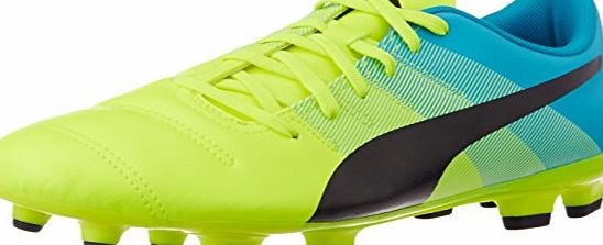 Puma evoPOWER 4.3 Firm Ground, Mens Football Training Shoes, Multicolor (Safety Yellow/Black/Atomic Blue), 6 UK (39 EU)