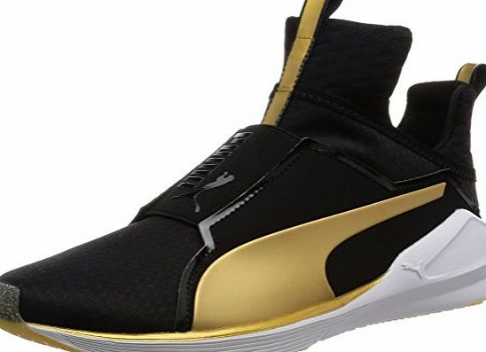 Puma Fierce Gold, Womens Indoor Multisport Court Shoes, BLACK-GOLD 02, 5 UK (38 EU)