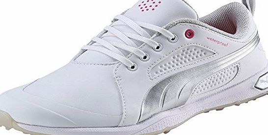 Puma Golf Ladies BioFly Golf Shoes 2015 Lightweight Durability and Comfort in White/Silver/Blue, 5 Regular Fit