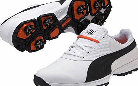 Puma Golf TITANLITE Saddle Shoes Mens White/Black 9 Regular Fit Mens White/Black 9 Regular Fit