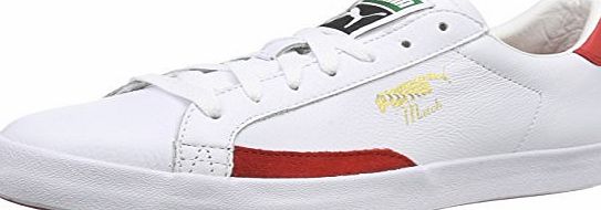 Puma Match Vulcanised, Unisex Adults Tennis Shoes, White (White/High Risk Red), 8 UK (42 EU)