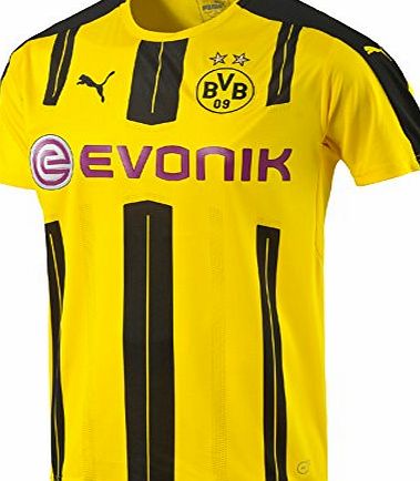 Puma Mens Borussia Dortmund Home 16-17 Replica Football Shirt - Yellow/Black, Large