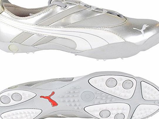 Puma Womens Smart Quill Spikeless Golf Shoes (White/Silver, 3 UK)