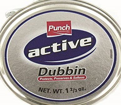 Punch Active Dubbin Neutral 50ml Tin Waterproofs Leather Shoe amp; Boot Wax