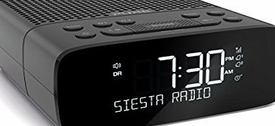 Pure UK Pure Siesta S2 DAB/FM Digital Alarm Clock Radio with Instant Time Set - Graphite