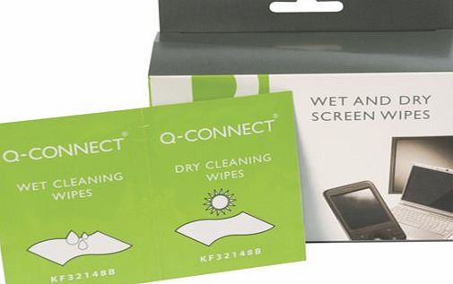 Q-Connect Q Connect Wet and Dry Wipes (Pack of 20)