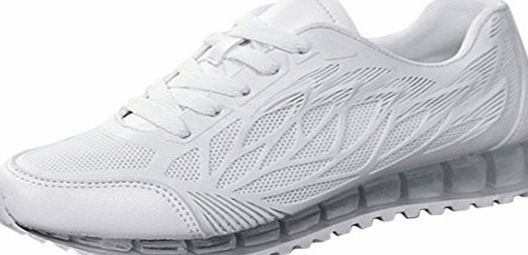 Qianle Breathable Hollow Out Women Shoes Non-Slip Trainers Running Shoes White Asian 37(UK 3.5)