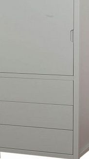 Quax Joy Wardrobe 1 Door 3 Drawers Light grey `One size