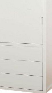 Quax Joy Wardrobe 1 Door 3 Drawers White `One size