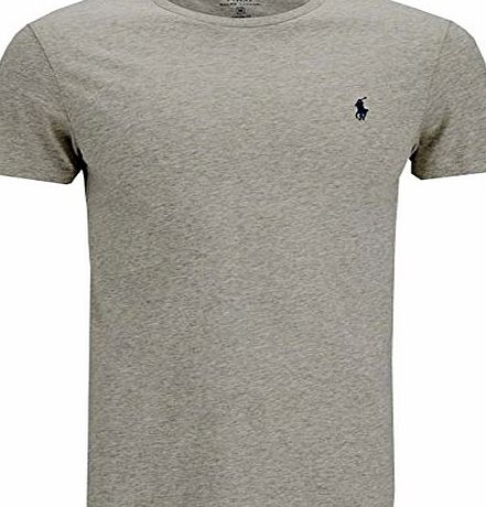 Ralph Lauren New Mens Ralph Lauren Crew Neck Short Sleeve Top Custom Fit T Shirt Size S M L XL XXL (S, Grey)
