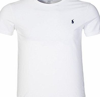 Ralph Lauren Polo Classic Fit Crew Neck T Shirt White Navy Black Grey (XL, White)