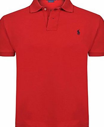 Ralph Lauren Polo Shirt Mens - Red - Classic Fit (XL, Red)