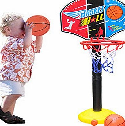 Rayinblue Adjust Children Kids Junior Basketball Hoop And Stand Ball Pump Backboard Set and Ball Indoor Outdoor Fun Toys Activities Boy Kids For 3 years older Christmas Gift (3 years) Toddler Baby Sports
