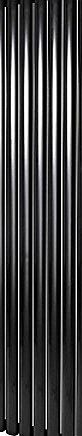ReaseJoy 1800x472mm Vertical 8 Column Radiator Black Oval Single Designer Flate Panel Bathroom Central Heating