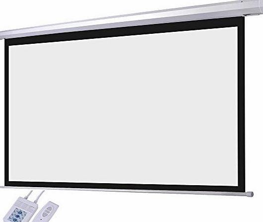ReaseJoy 72`` 4:3 Matte White Electric Motorized Projection Screen with Remote Control 146x110cm