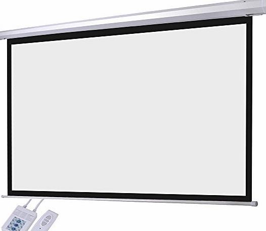 ReaseJoy 84`` 4:3 Matte White Electric Motorized Projection Screen with Remote Control 170x128cm