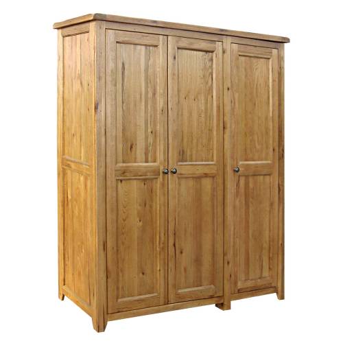 Reclaimed Oak Furniture Reclaimed Oak Wardrobe Triple