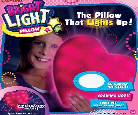 Recreation bright light pillow pink beating heart