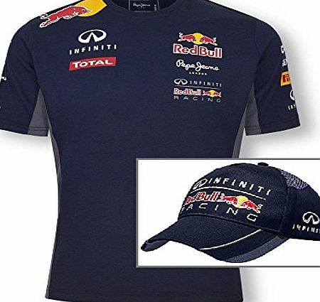 Red Bull Infiniti Red Bull Racing Teamline Formula One 1 F1 Mens T-Shirt amp; Team Cap XXL