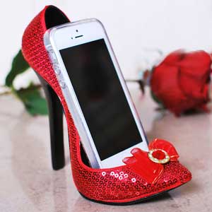 Red Stiletto Shoe Mobile Phone Holder