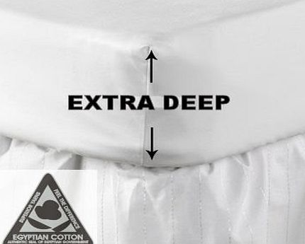 rejuvopedic 16`` Extra Deep, 300 Thread Count, Superking Size White Egyptian Cotton Fitted Sheet, Bedding. **Finest Egyptian Nile Sheets **