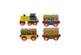 Revell Wooden Train Railway System - Wooden Fruit Train and Carriages (Compatible with leading wooden rail systems) - Wooden Toy
