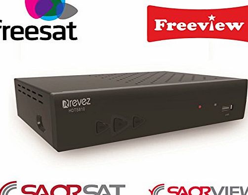 Revez HDTS810 Full HD 1080p Free To Air Digital Satellite amp; Terrestrial Combo Receiver Saorsat / Saorview / Freeview / Freesat