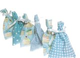 Rex Set of 6 Blue Fabric Party Bags