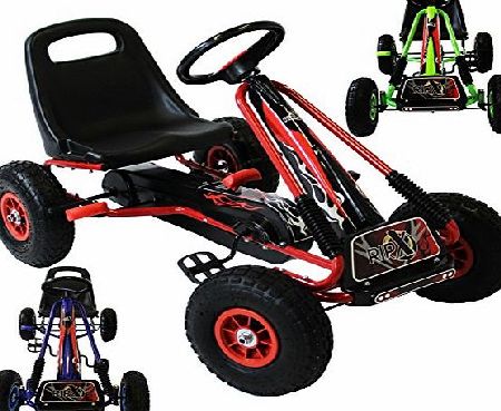 Rip-X  Limited Edition 2017 Pedal Racing GO KART (RED) -NEW RELEASE- Adjustable seat - Fully enclosed safety chain - Kids Childrens Ride On Car Toy