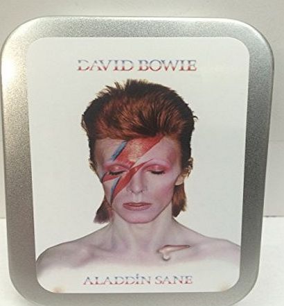 RKO David Bowie Aladdin Sane Music Record Cigarette. Album cover. Vinyl. British, English legend. Ziggy Stardust. The Thin White Duke. Classic. Great. Silver Hinged Lid 2oz Tobacco Storage Tin