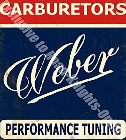 RKO Weber Carburettors. Performance. UK. Sign writing, red, blue and white. Motorcar. Old retro vintage. Rally car, motor sport. Tuned. Ideal for house, home, garage, bar or pub. Ford cars. Large Metal/St