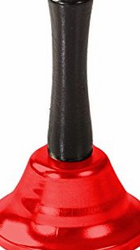 Robelli Father Christmas Santa Claus 12cm Metal Hand Bell (Gold, Silver or Red) (Red)