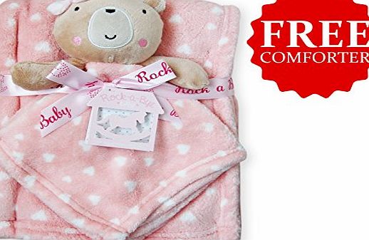 Rock A Bye Newborn Baby Gifts Warm Blankets Sets For Girls Boys Unisex Winter Cotton Fleece Animal Comforter Christmas