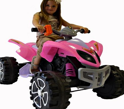 Rocket Kids Original Rocket Raptor Extreme 12v Electric / Battery Ride On Quad Bike - Pink