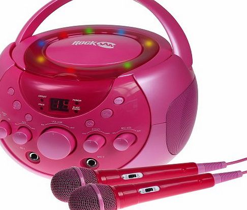 Rockjam  Karaoke Party Pack with 2 CD Gs Discs - Pink
