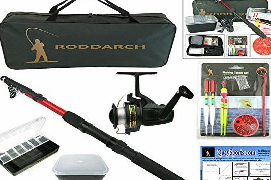 Roddarch Junior Beginners Kids Novice Fishing Rod Reel Kit Set