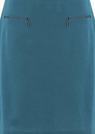Roman Originals Womens A-Line Zip Detail Ponte Skirt Size 10-20 Teal - 10