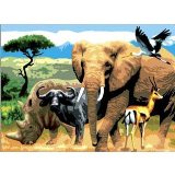 Royal Langnickel Large Painting By Numbers -African Animals