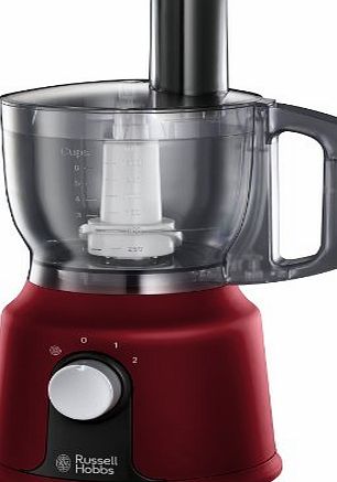 Russell Hobbs 19006 Rosso Food Processor, 1.5 L, 600 W - Red