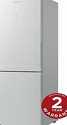 Russell Hobbs White Glass Fridge Freezer RH60FF186WG, 60 cm Wide, 297L Capacity