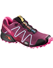 Salomon Womens Speedcross 3 Trail Shoe - Bordeaux Hot Pink